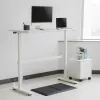 Escritorio Ergo Office regulable en altura manualmente, máx. 40 kg, altura máx. 117 cm, con tablero para trabajar de pie y sentado, ER-401 W