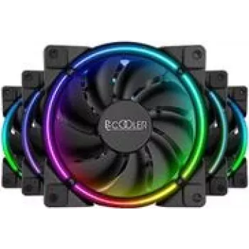 Ventilador para carcasa PCCOOLER de 120mm CORONA-FRGB-5I1, 1000–2000 rpm, iluminación ARGB