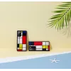 Funda protectora iKins para Samsung Galaxy Note 20 Ultra — Mondrian negra