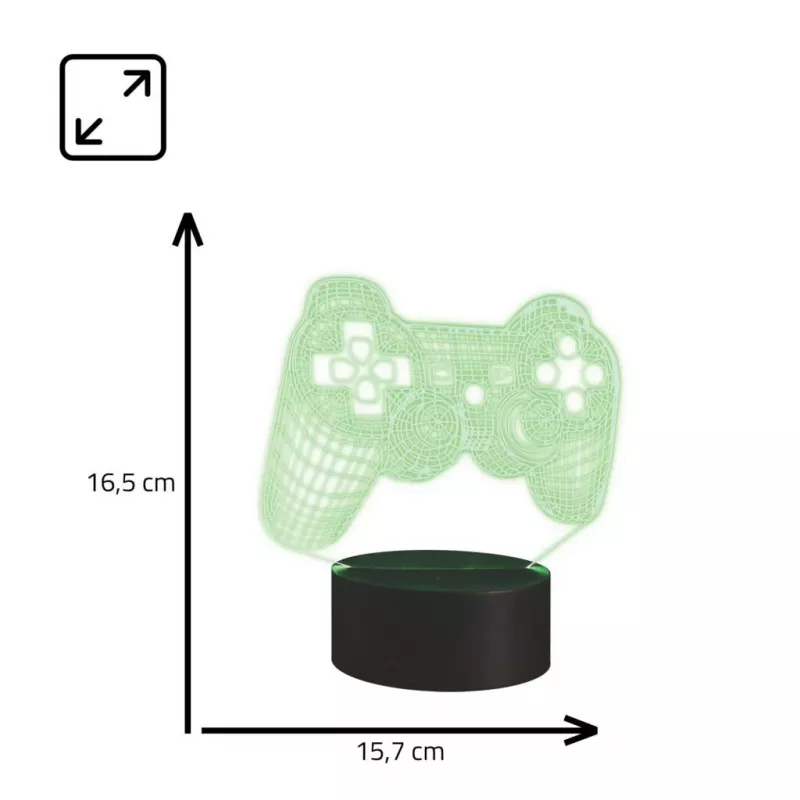 Lámpara de mesa MANTA SNL57RGB decoración de luz RGB 3D, LED RGB, efecto 3D decorativo