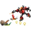 Set de juguete de construcción LEGO Sonic the Hedgehog 77005 Knuckles vs Dr Eggman Egg Crusher Mech, 350 piezas, edad 8+