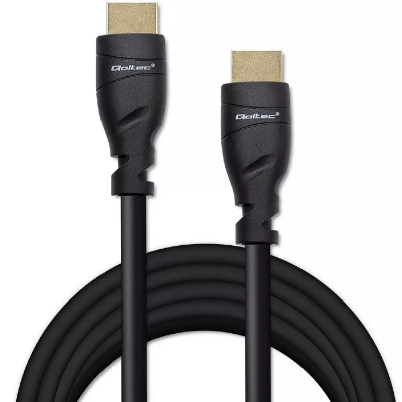 Cable HDMI 2.1 QOLTEC 5 m — 48 Gbit/s, 8K@60Hz, 26AWG, conectores dorados