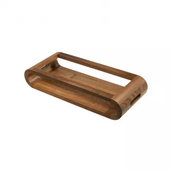 Bandeja de servir artelegno VASD madera de nogal 37 cm de doble cara