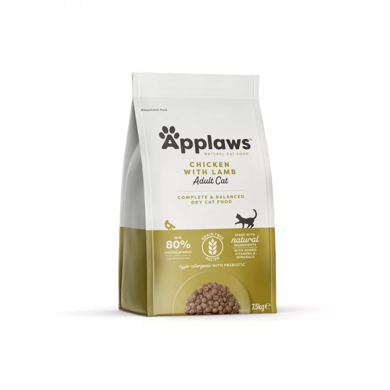 APPLAWS Chicken with lamb - Pienso seco para gatos - 7,5kg