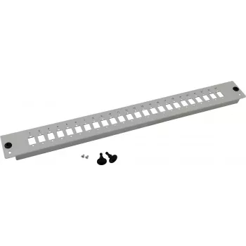 Tapa frontal helos Helos LWL para caja de distribución, montable en rack, 19 pulgadas (48,3 cm), gris