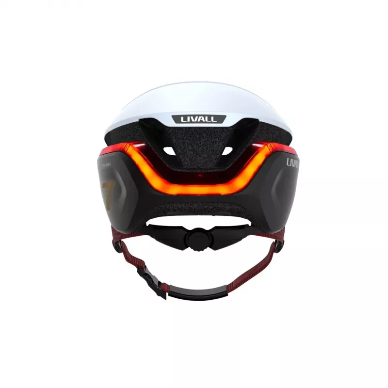Casco abierto Livall EVO21 blanco construcción híbrida de carcasa