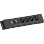 Bachmann CONNECTUS 4xCEE7/3 1x interruptor 2,0m CEE7/7 negro (BM005913)