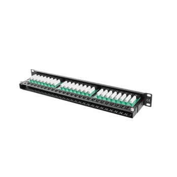 Panel de parcheo LANBERG PPU5-1048-B 1U, 48 puertos Cat5e, negro, 445×102×44,5 mm