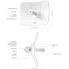 Puente de red TP-LINK Beam Bridge 5 UR KIT, 5 GHz banda única, Wi‑Fi 5 (802.11ac), Gigabit Ethernet, antena externa, alcance máx. 15000 m, blanco