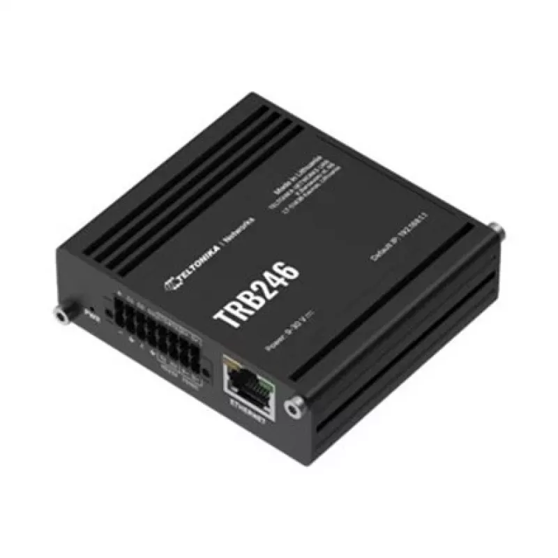 Router industrial Teltonika, puerta de enlace IoT LTE TRB246 Cat 4, 1x RJ45 100Mb/s, IP30