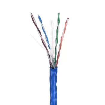 Cable de red LANBERG U/UTP Cat6 LCU6-10CC-0305-B 305 m, conductor CCA, 23 AWG, azul