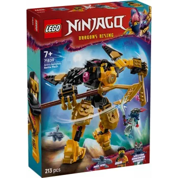 Set de construcción LEGO NINJAGO 71839 Mech de combate Spinjitzu de Arin, 213 piezas, 2 minifiguras, altura 160 mm
