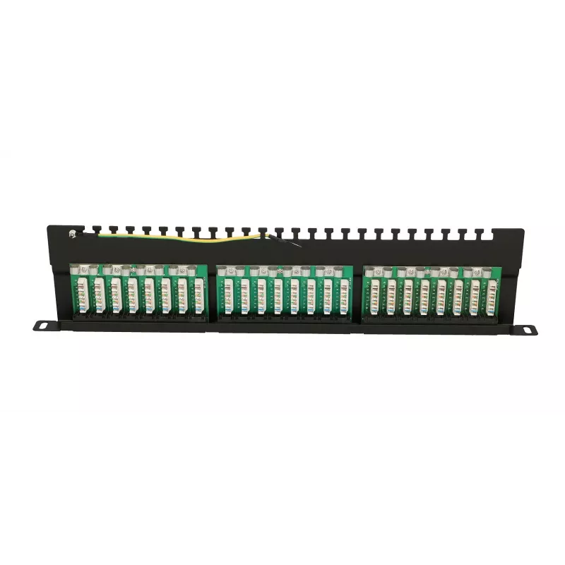 Patch panel Extralink CAT6 UTP 0.5U 24 puertos