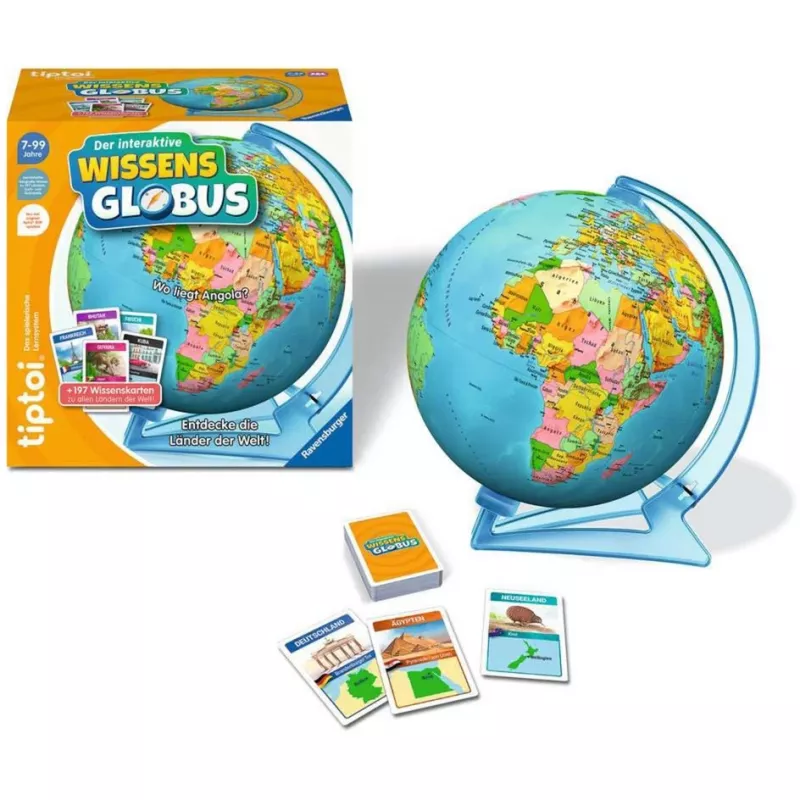 Juguete educativo Ravensburger tiptoi Globo terráqueo interactivo de conocimiento