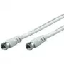 Wentronic Goobay cable de conexión SAT, 100 % apantallado, blanco, 3,5 m – conector macho F conector macho F (50754)