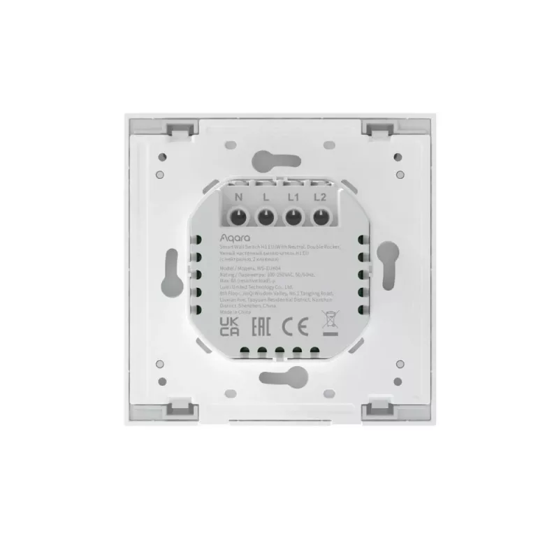 Interruptor de pared AQARA Smart Home H1, con neutro, bipolar (WS-EUK04)
