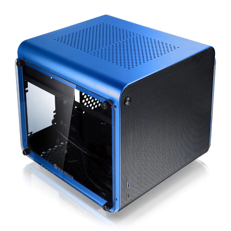 Caja PC Mini-ITX RAIJINTEK METIS EVO TG — cristal templado, azul