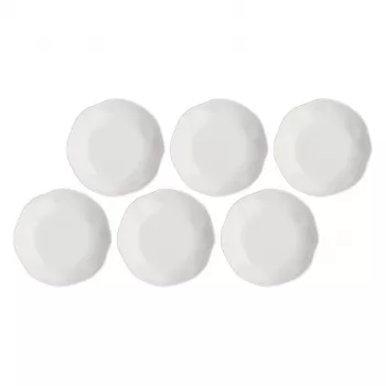 Set de platos llanos LA PORCELLANA BIANCA La Porcel 21 cm, 6 uds., blanco