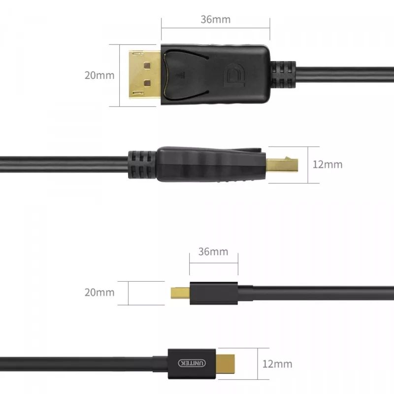 Cable miniDisplayPort/DisplayPort M/M 2 m; Y-C611BK