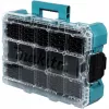 MAKTRAK organizador profundo M, caja de herramientas azul/transparente, tapa transparente