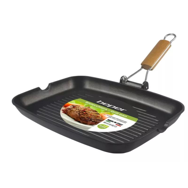Parrilla eléctrica Beper PE.511 con superficie antiadherente de 26x36 cm