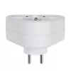 Adaptador de viaje tipo E (FR) a tipo F blanco Maclean MCE214