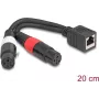 Cable de audio DeLOCK 88178 0,2 m RJ-45 2 x XLR (3 polos) negro