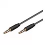 Wentronic Goobay cable de conexión jack de 3,5 mm, negro, 1,5 m – conector macho jack 3,5 mm (4 polos, estéreo) > conector macho jack 3,5 mm (4 polos, estéreo) (63828)