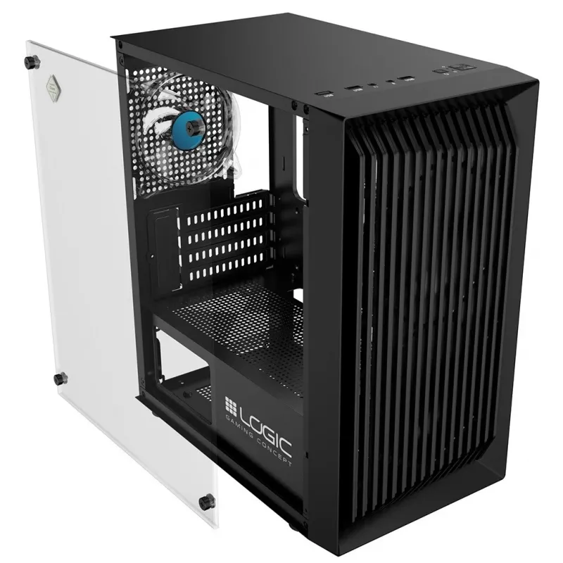 Caja de ordenador Logic Concept Atos AM-ATOS-10-0000000-0002 ATX negra