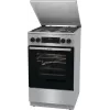 Gorenje GKS5C71XF cocina independiente con horno Plata