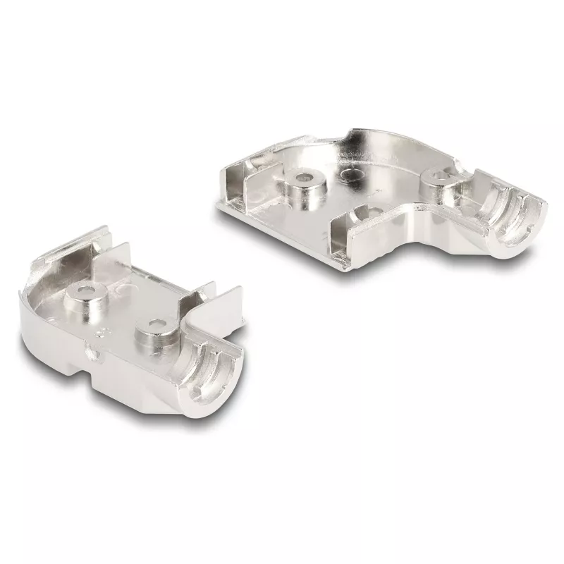 DeLOCK 67023 carcasa D-Sub para conector macho / hembra de 9 pines, acodada 90°, aleación de zinc