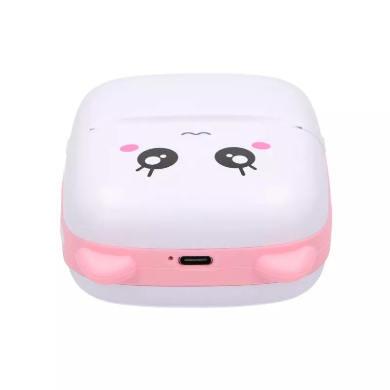 Impresora térmica de recibos Extralink EPP-001 rosa con 5 rollos de papel térmico en blanco
