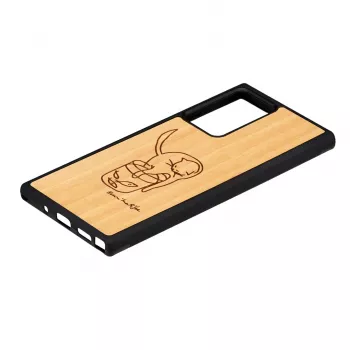 Funda protectora Man and Wood para Samsung Galaxy Note 20 Ultra – Diseño gato con pez