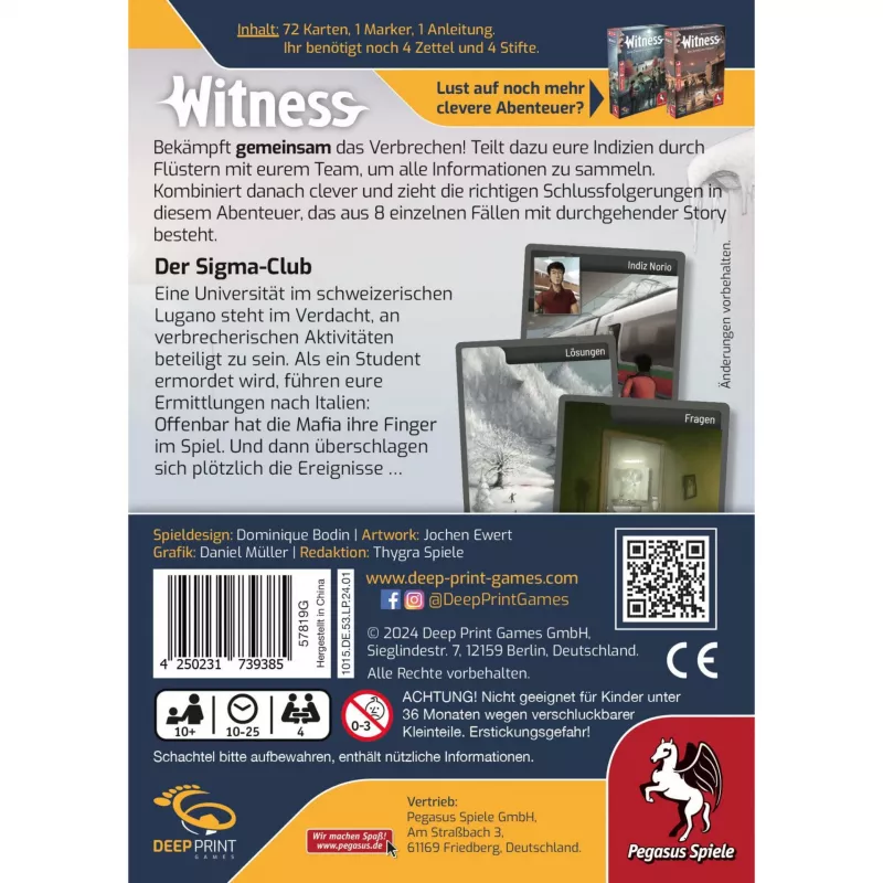 Deep Print Games: Witness - El Club Sigma, juego de rompecabezas