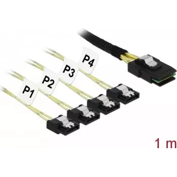 Cable SAS DeLOCK 85731 1 m negro verde