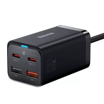 Cargador Baseus GaN3 Pro teléfono móvil tablet negro AC interior 15V 3A