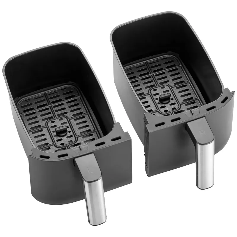 Freidora de aire Severin FR 2453 Double 3,25 L 2850 W negro plata