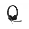 PORT CONNECT | Auriculares estéreo USB PRO ON'R 300 | con cable | on-ear | cancelación de ruido | negro
