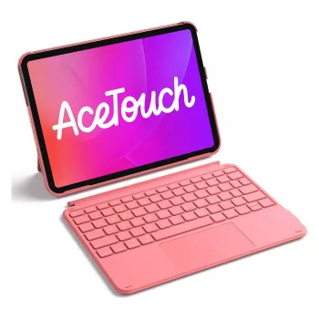 Funda con teclado y touchpad Inateck KB04122 para iPad 11 pulgadas/Air, QWERTZ, rojo