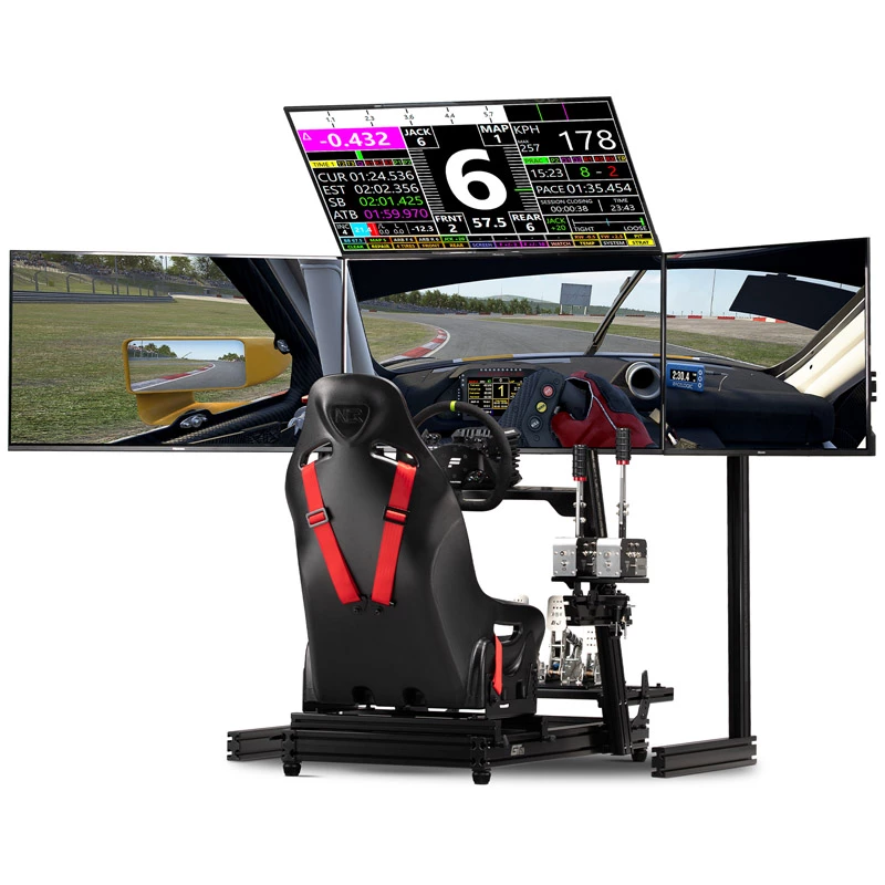 Next Level Racing Elite Quad Monitor Stand Black Edition NLR-E037 - Soporte para monitor