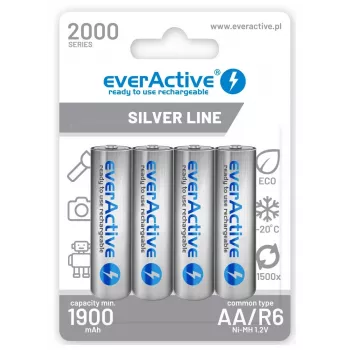 Pila doméstica recargable everactive EVHRL6-2000 AA níquel-metal hidruro (NiMH)