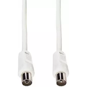 Cable coaxial e+p HFT 3 3,5m conector macho coaxial conector hembra coaxial blanco