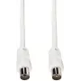 Cable coaxial e+p HFT 3 3,5m conector macho coaxial conector hembra coaxial blanco