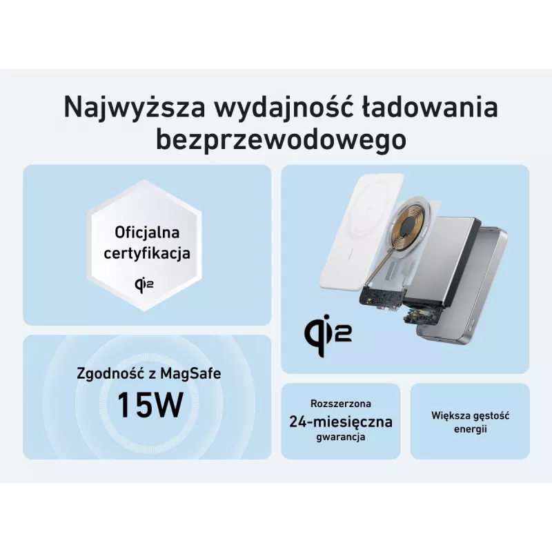 Batería externa Anker MagGo Power Bank 10K magnética inalámbrica Blanca, Blanca