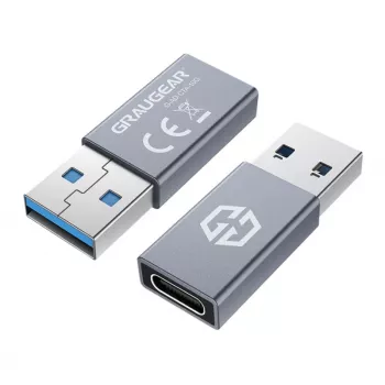 Adaptador GRAUGEAR G-AD-CTA-10G USB-A a USB-C Plata
