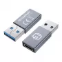 Adaptador GRAUGEAR G-AD-CTA-10G USB-A a USB-C Plata