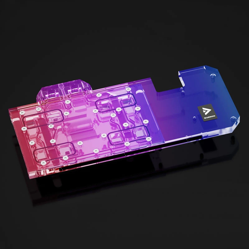 Bloque de agua para GPU Barrow LRC2.0 para ASUS STRIX 3070 — cobertura completa, acrílico