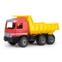 Camión volquete de juguete Lena Actros 62 cm single brown cart