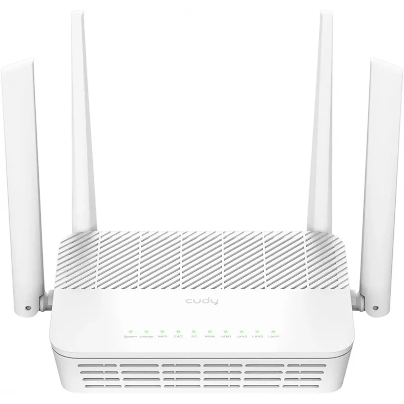 Router inalámbrico Cudy AX3000 (Wi‑Fi 6 dual band 2,4/5 GHz, Gigabit Ethernet, 4x LAN, 2402+574 Mbit/s)