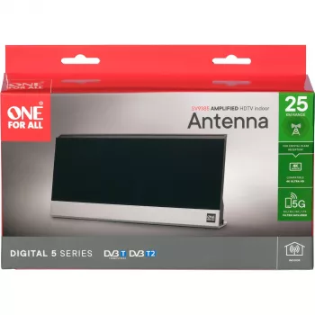 Antena de interior One For All SV 9385 DVB-T DVB-T2 negro